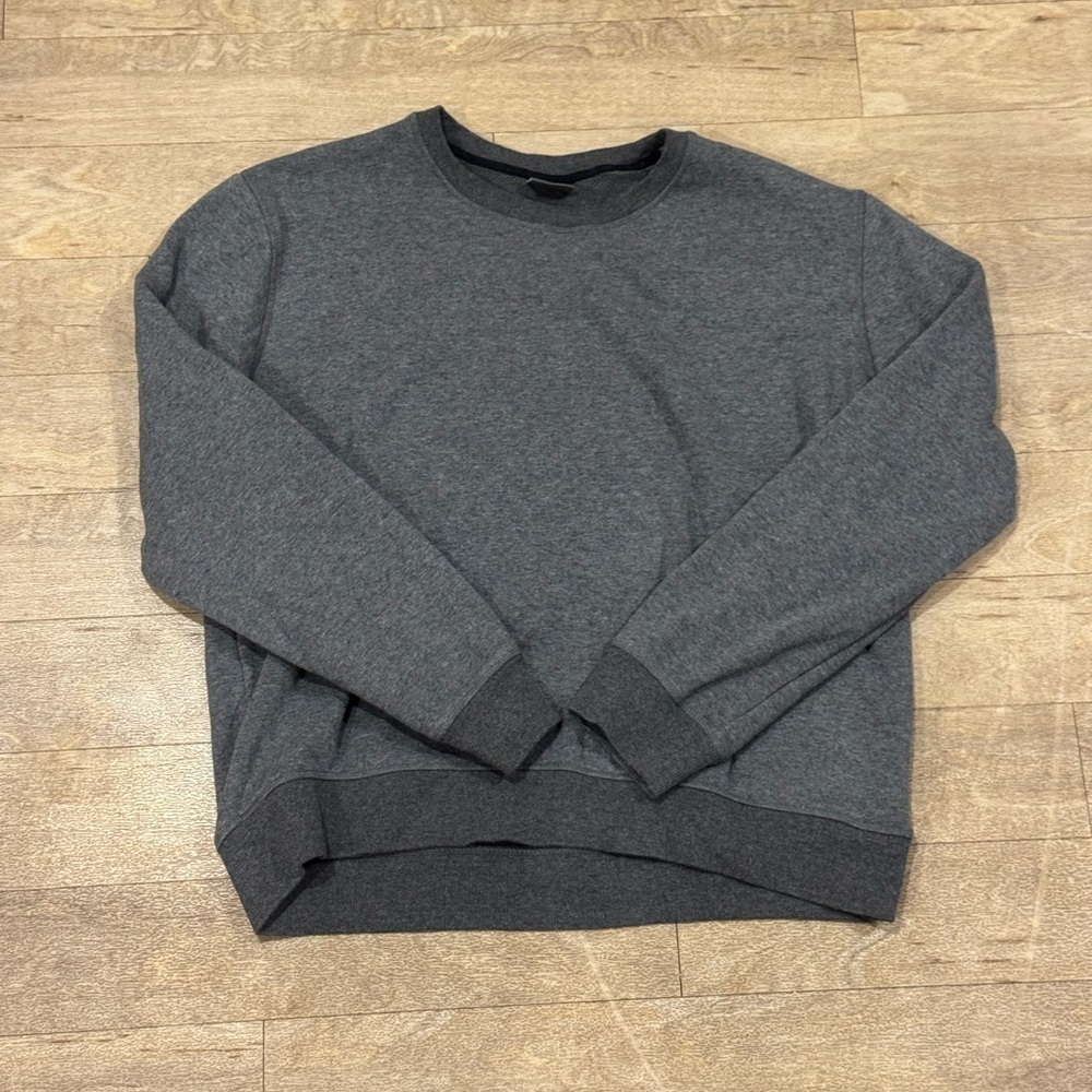 Eddie Bauer Grey Crewneck Fleece Interior Size Large